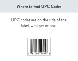 Ou trouvez le Code CUP: Les Code CUP de Campbell Canada peuve être trouver sur le côte ou le dessous du packet.