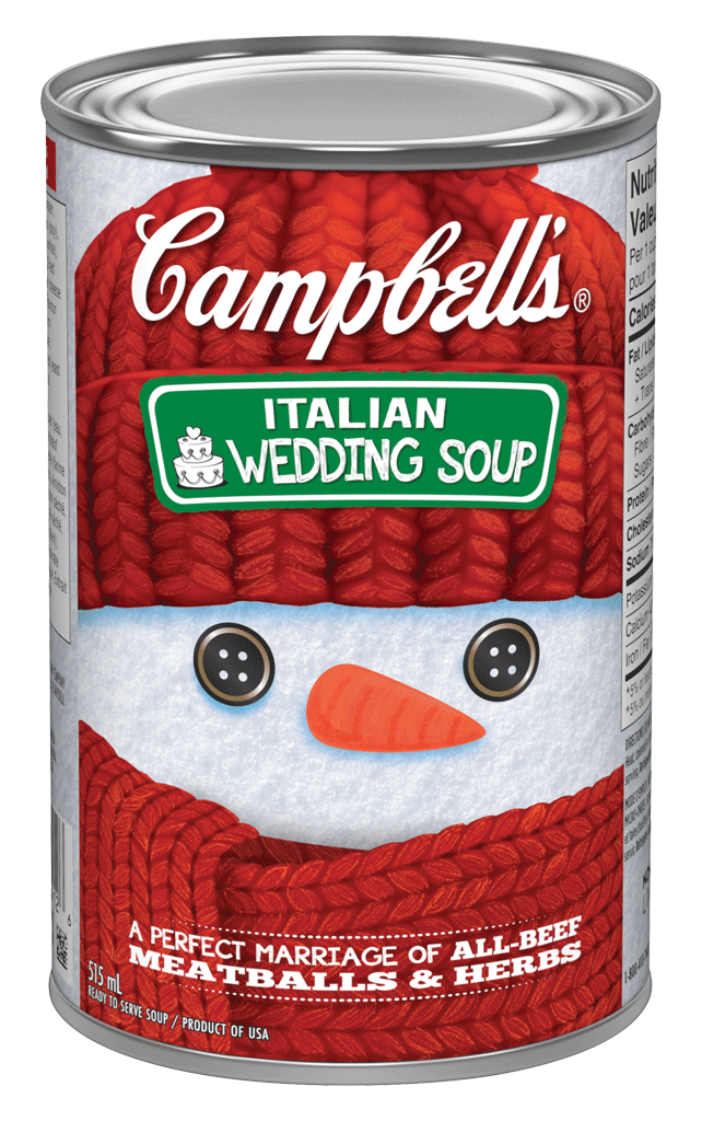 Campbell's Italian Wedding Soup Snowbuddy can