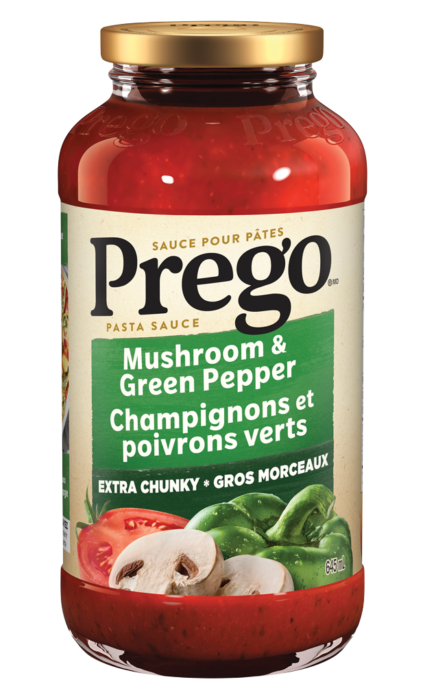 Sauce pour pates Prego, Champignons et poivrons