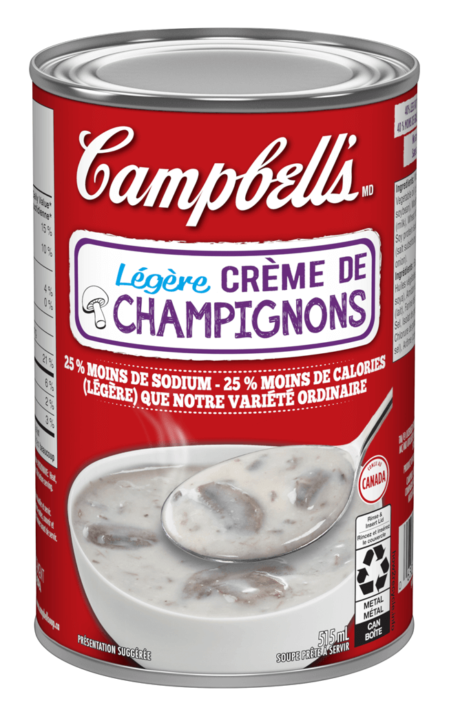 Campbell's® Prête à déguster légère, Crème de champignons