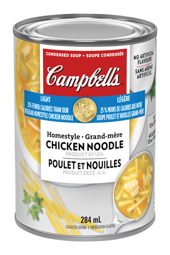 Campbell's condensee legere, Poulet et nouilles grand-mere