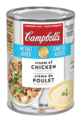 Soupe condensee Campbell Creme de poulet sans sel ajoute