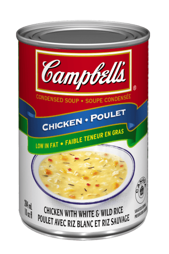 Campbell's Condensed Soup Chicken with White and WIld Rice Low in Fat