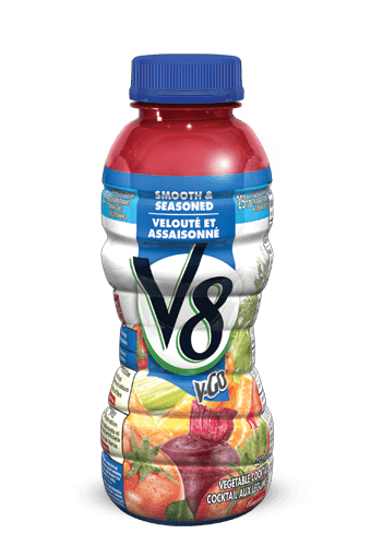 v8 smpoth and seasoned vegetable cocktail