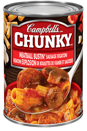 campbell's chunky meatball bustin sausage rigatoni