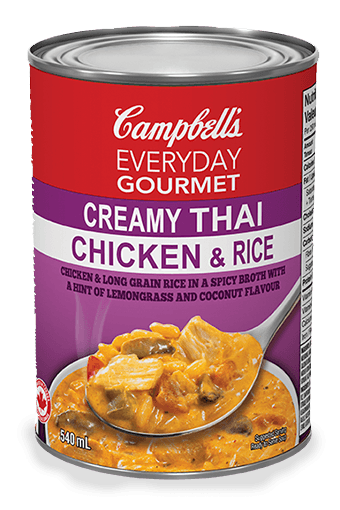 campbell's everyday gourmet creamy thai chicken and rice