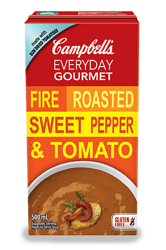 campbell's everyday gourmet fire roasted sweet pepper and tomato