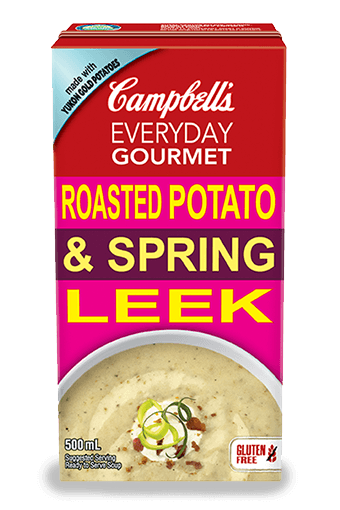 campbell's everyday gourmet roasted potato and spring leek