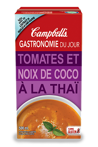 campbell's gastronomie du jour tomates et noix de coco a la thai