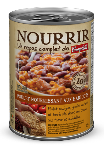 nourrir poulet nourrissant aux haricots