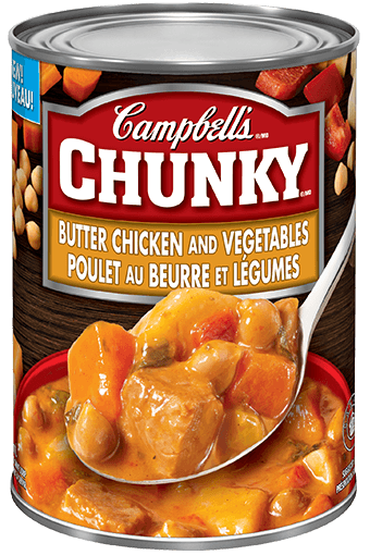 Campbell's Chunky Butter Chicken and Vegetables Soup Can