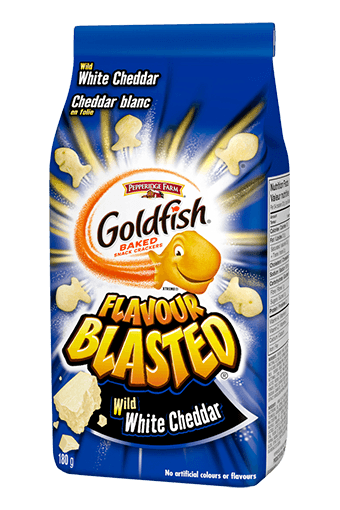Goldfish Flavour Blasted Wild white cheddar crackers