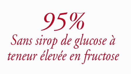 95% sans sirop de glucose a teneur elevee en fructose