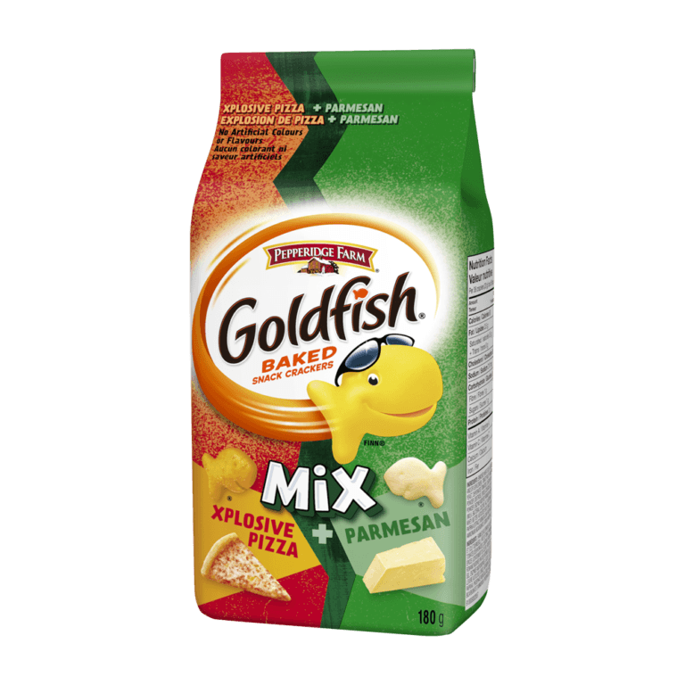 Goldfish Mix Explosive Pizza and Parmesan Crackers Campbell Company