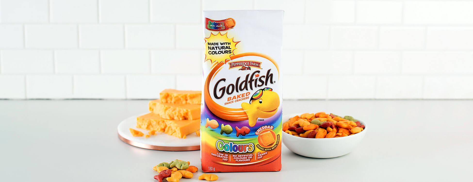Goldfish® Baked Snack Crackers Colours | Cheddar