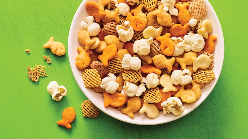 Goldfish® Taco Tuesday Mix in a bowl on green background
