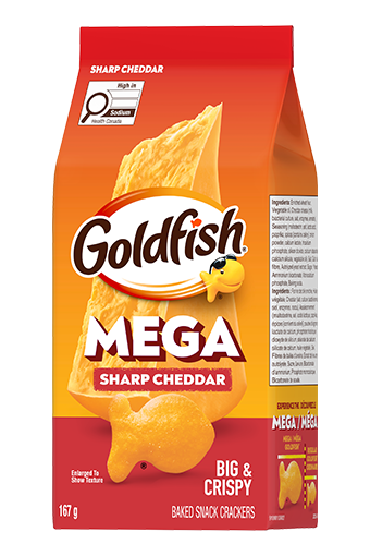 Goldfish Mega Bites Sharp Cheddar