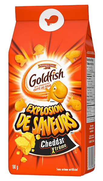 GoldfishMD Explosion de SaveursMD Cheddar Extrême (180 g) - package