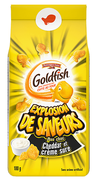 GoldfishMD Explosion de SaveursMD Cheddar et Crème Sure (180 g)