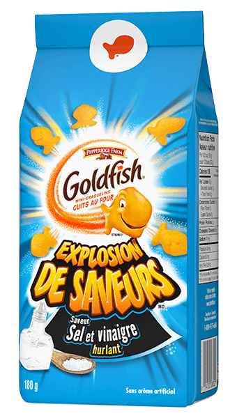 GoldfishMD Explosion de SaveursMD Sel et Vinaigre Hurlant (180 g) package