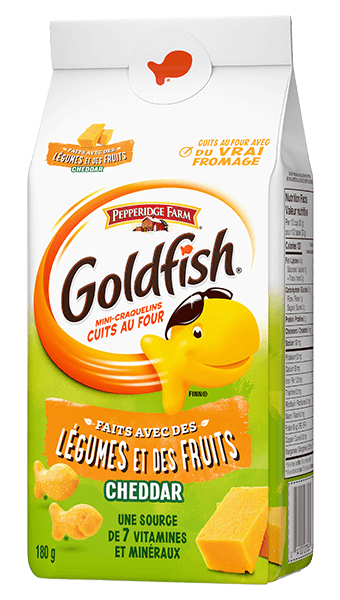 GoldfishMD faits avec des légumes et des fruits Cheddar (180 g)