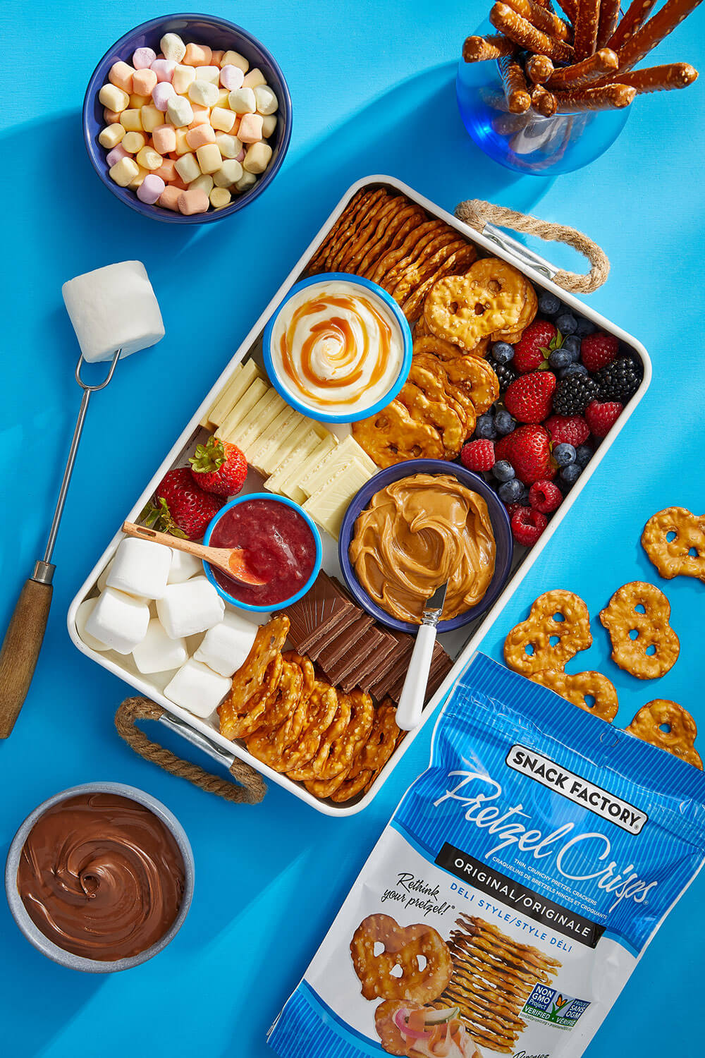 Snack Factory® Pretzel Crisps® Original Dessert inspired Charcuterie Board