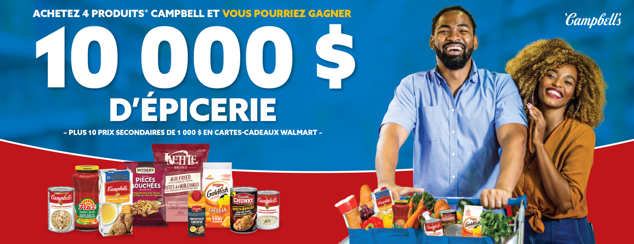 Achetez 4 produits* Campbell et vous pourriez gagner 10 000 $ d'epicerie