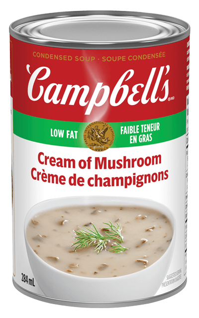 Campbell’sMD condensée, Crème de champignons à faible teneur en gras