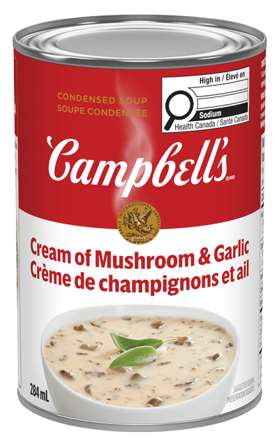 Campbell’sMD condensée, Crème de champignons et d’ail