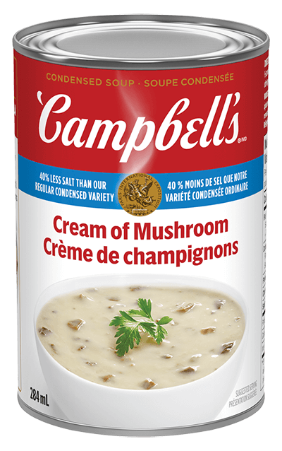Campbell’s® Condensed 40% Less Salt Cream Of Mushroom