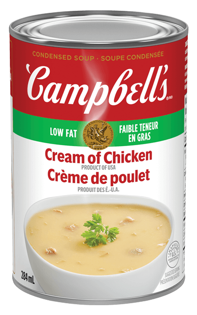 Campbell’sMD condensée, Crème de poulet à faible teneur en gras
