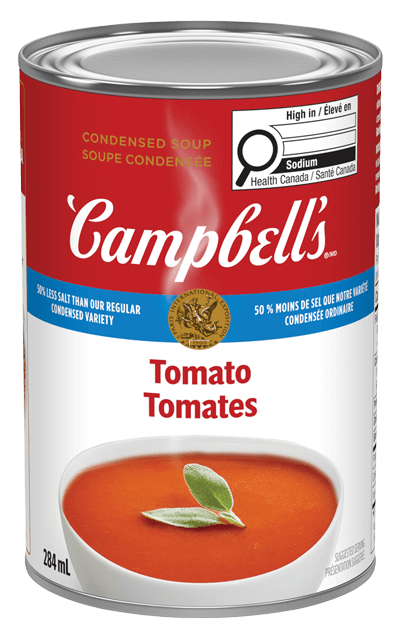 Campbell’sMD condensée, Tomates 25% moins de sodium